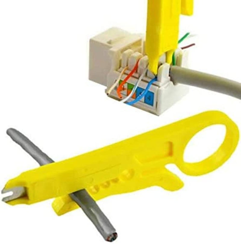 PETECHTOOL Mini Wire Stripper 3 Pack Network Wire Stripper Punch Down Cutter for Network Wire Cable, RJ45 Cat5 cat6 Data Cable Telephone Cable and Computer UTP Cable - Image 2